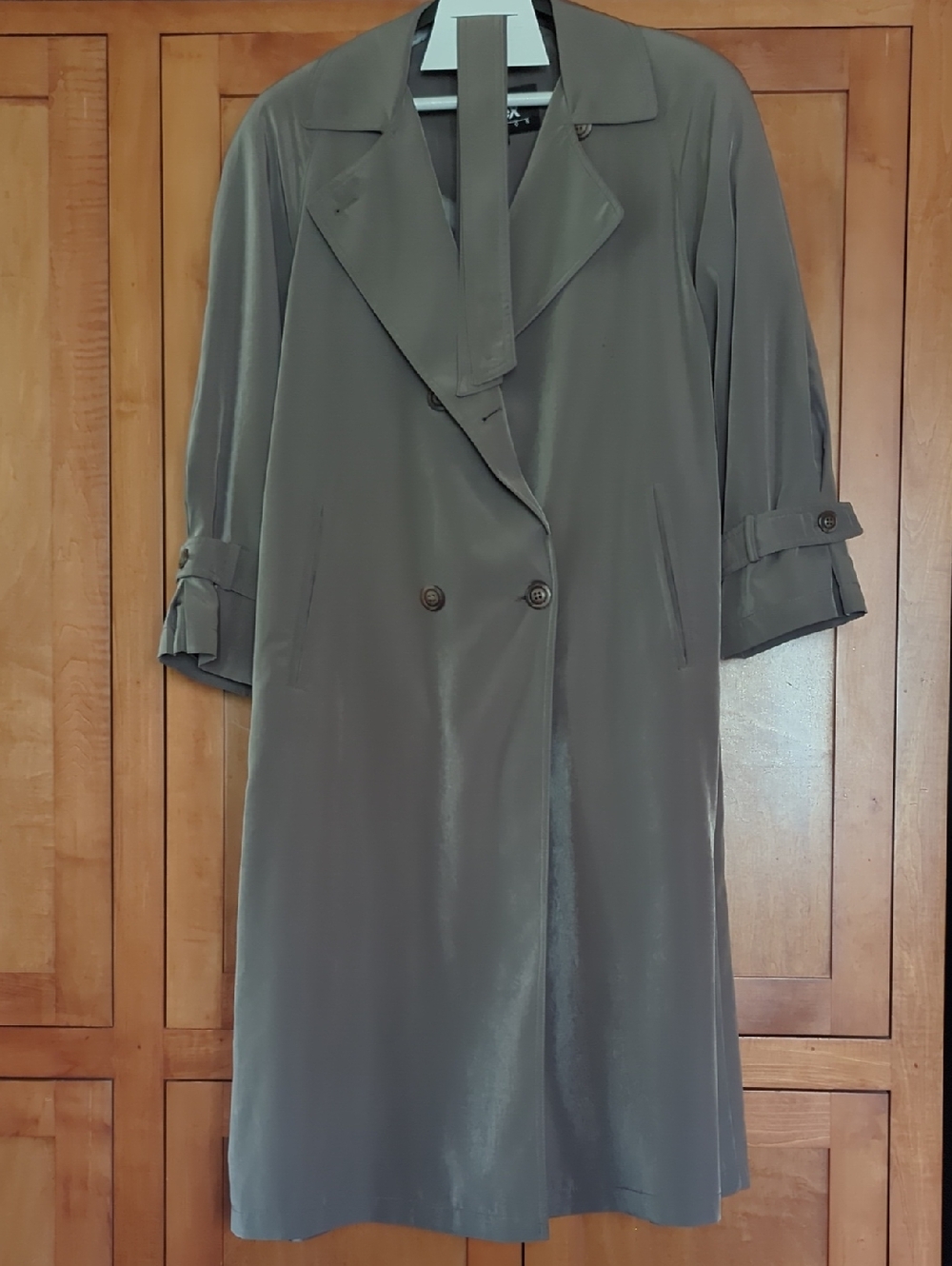 Utex Design Women's Olive Green Trench Coat 4